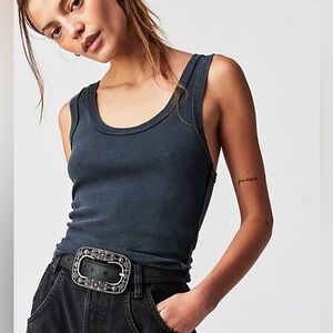 NWT Free People Soledad Jeans Belt In Black Size XS Small